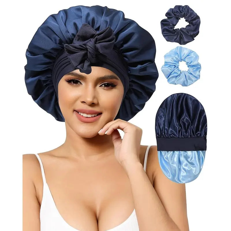 Reversible Satin Hair Bonnet with Adjustable Fit