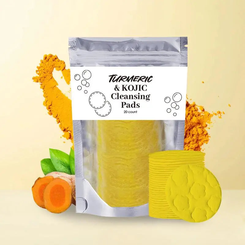 Turmeric & Kojic Acid Facial Cleansing Pads – 20-Count