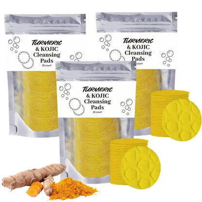 Turmeric & Kojic Acid Facial Cleansing Pads – 20-Count