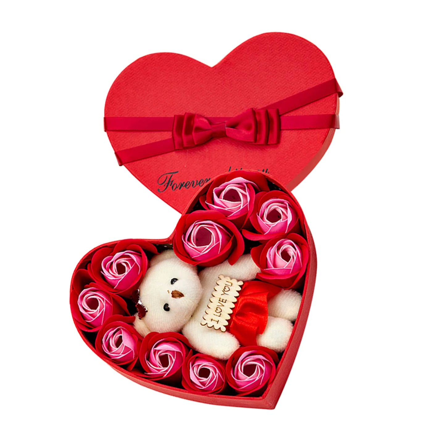 Heart-Shaped Soap Flower Gift Box 