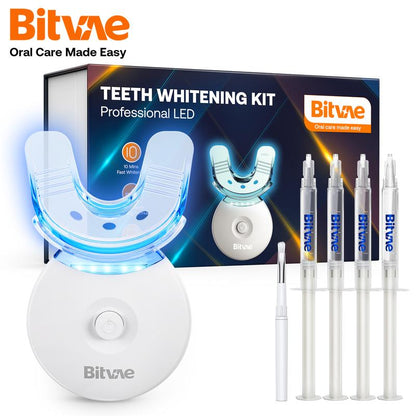 Bitvae L09 Teeth Whitening Kit with 5X LED Light, 22% CP, Teeth Whitening Light with 4 Carbamide Peroxide Teeth Whitening Gel for Sensitive Teeth, Non-Sensitive Fast Teeth Whitener, Enamel Safe and Gentle, Effective, Travel-Friendly, Easy to Use