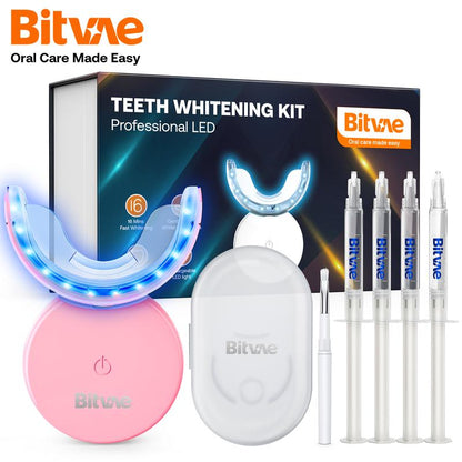 Bitvae L09 Teeth Whitening Kit with 5X LED Light, 22% CP, Teeth Whitening Light with 4 Carbamide Peroxide Teeth Whitening Gel for Sensitive Teeth, Non-Sensitive Fast Teeth Whitener, Enamel Safe and Gentle, Effective, Travel-Friendly, Easy to Use