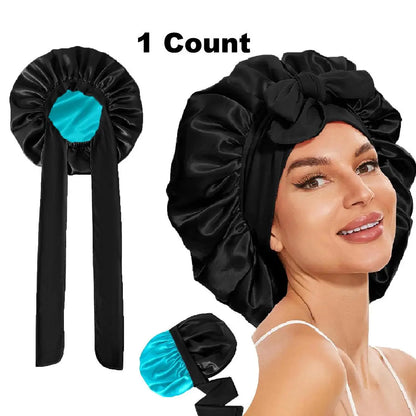 Satin Bonnet - 3 Counts/Set Solid Color Silk Bonnet