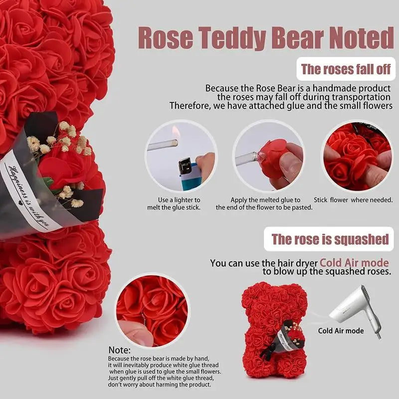 A Timeless Rose Bear of Love