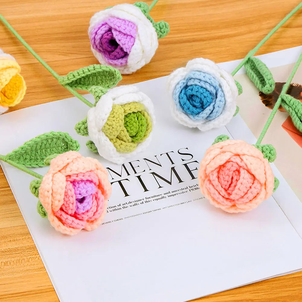 DIY Crochet Artificial Flower Bouquet