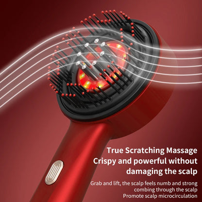 Vibration Scalp Massager with Red Light Therapy & Hair Growth Oil Applicator