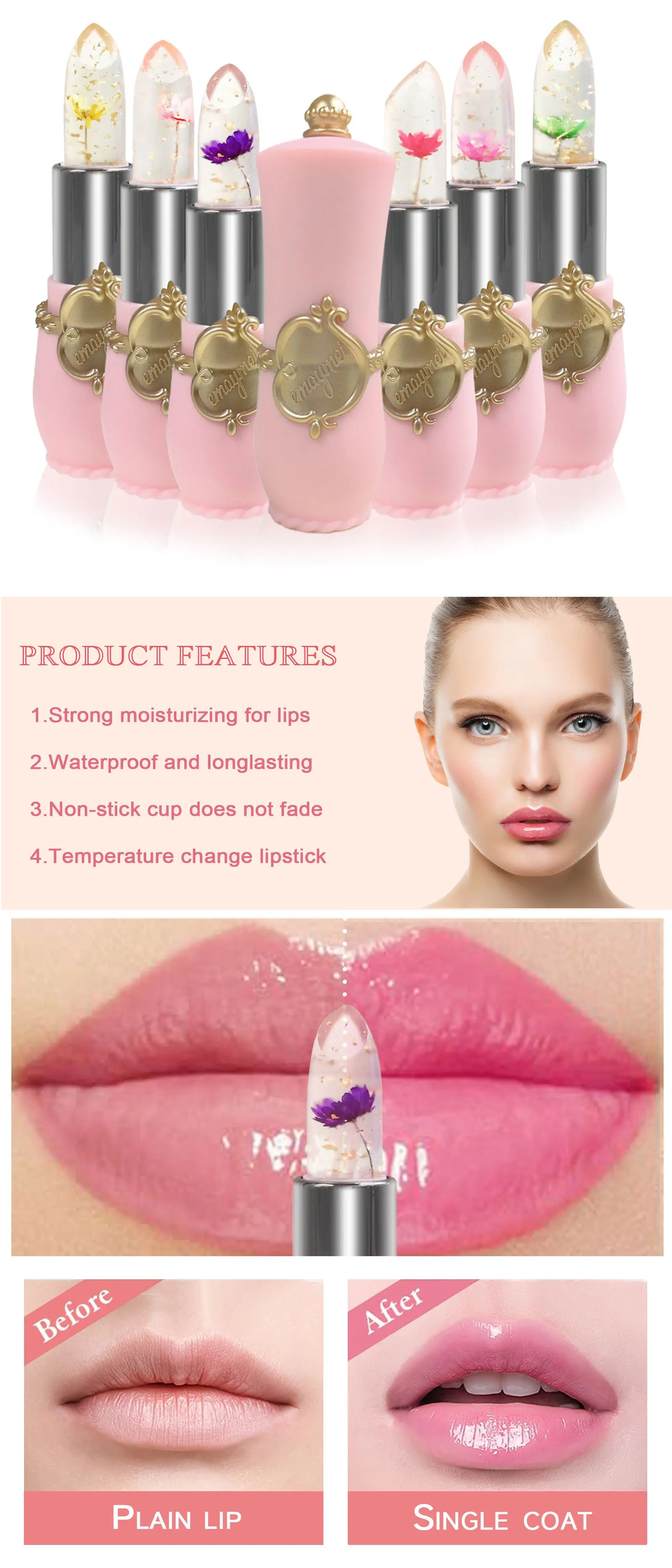 Floral Color Changing Lipstick 