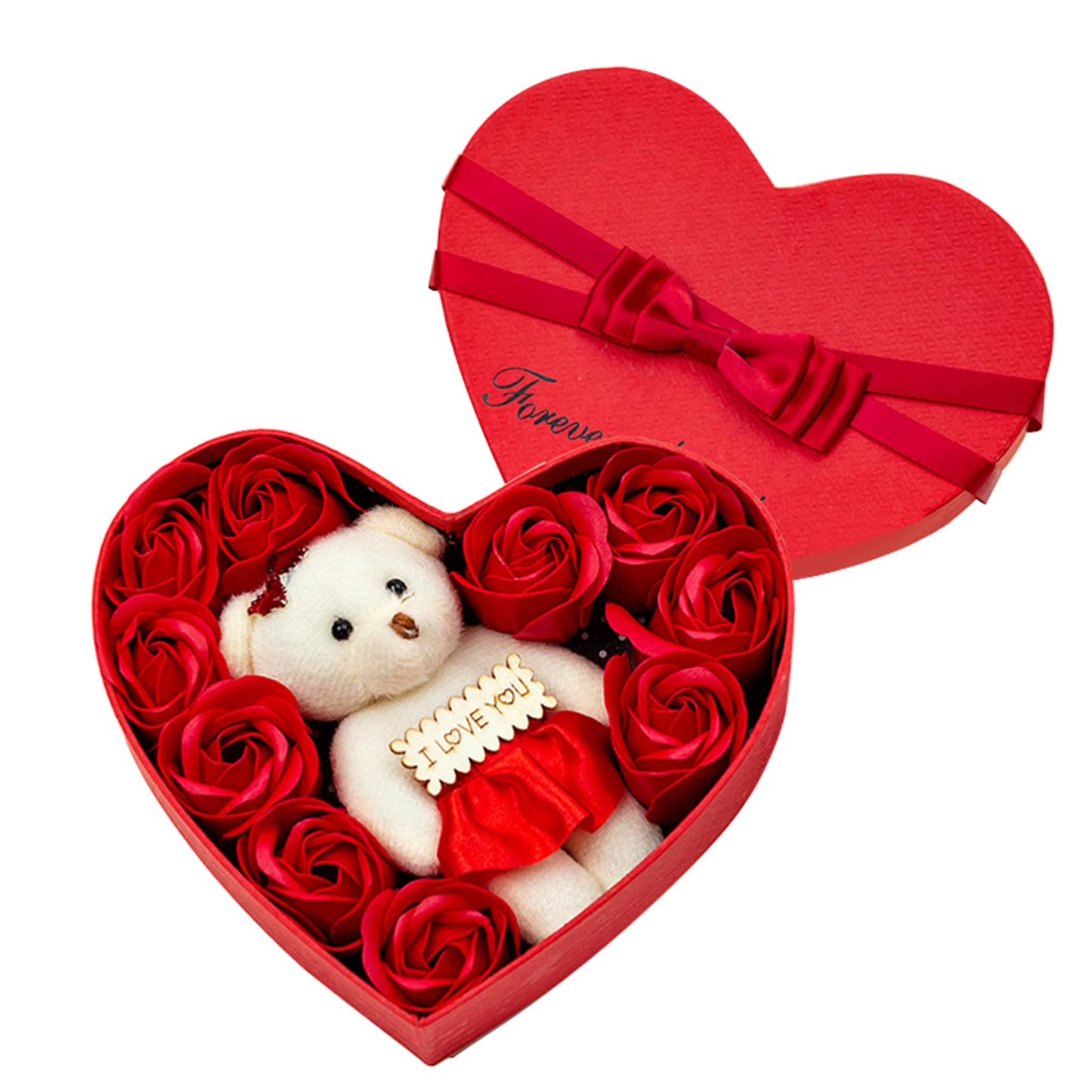 Heart-Shaped Soap Flower Gift Box 