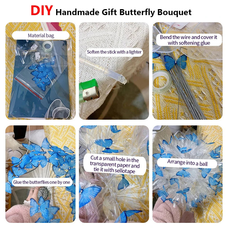 DIY Romantic Butterfly Bouquets 