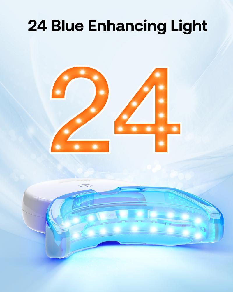 Bitvae L09 Teeth Whitening Kit with 5X LED Light, 22% CP, Teeth Whitening Light with 4 Carbamide Peroxide Teeth Whitening Gel for Sensitive Teeth, Non-Sensitive Fast Teeth Whitener, Enamel Safe and Gentle, Effective, Travel-Friendly, Easy to Use