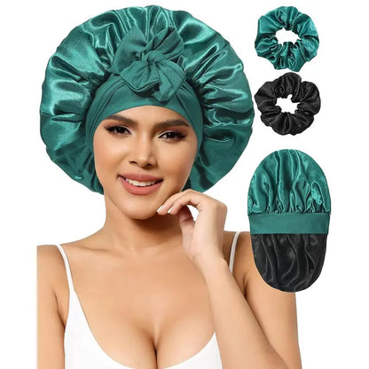 Reversible Satin Hair Bonnet with Adjustable Fit